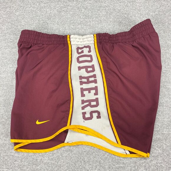Nike Dri Fit Shorts Lined Women Large Minnesota Golden Gophers Maroon - Picture 7 of 11